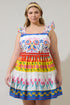 Olympia Floral Ruffle Tiered Mini Dress Curve